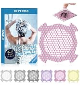 INVIHUG, 25 Pack Disposable Drain Hair Catcher, Shower Drain Hair Catcher Stickers for Shower and...