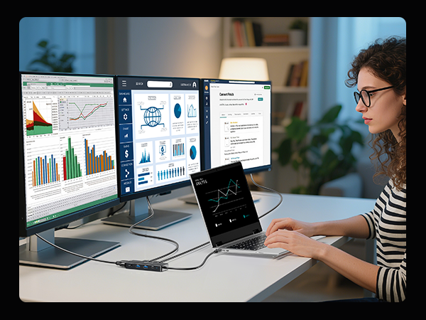 dual monitor docking station