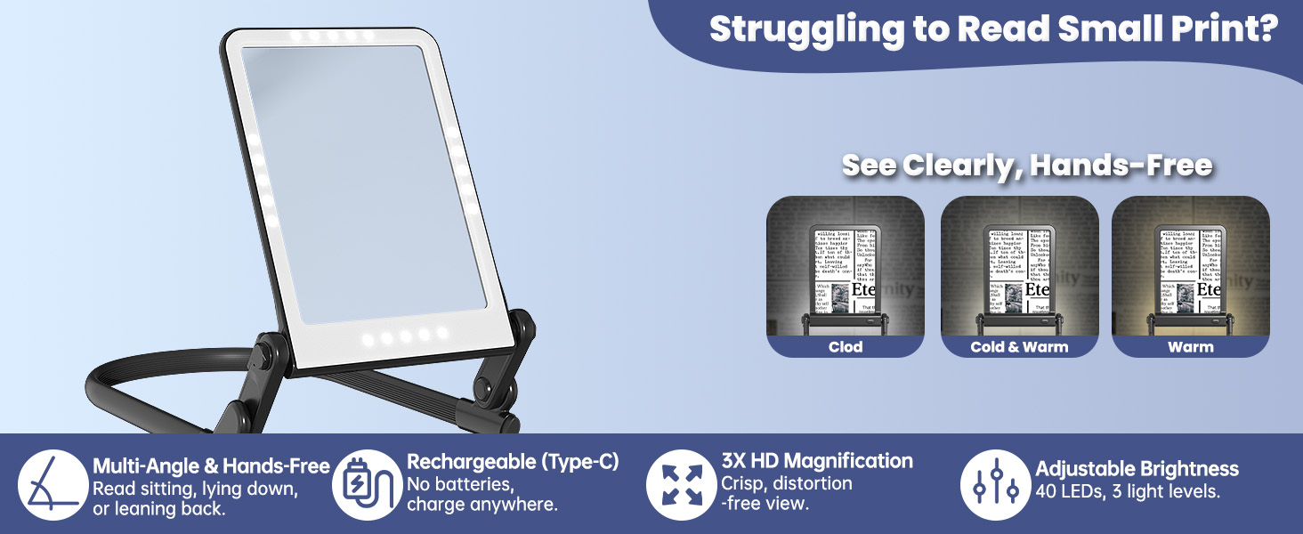 magnifying glass with light hands free reading magnifier reading magnifier for books magnifier for