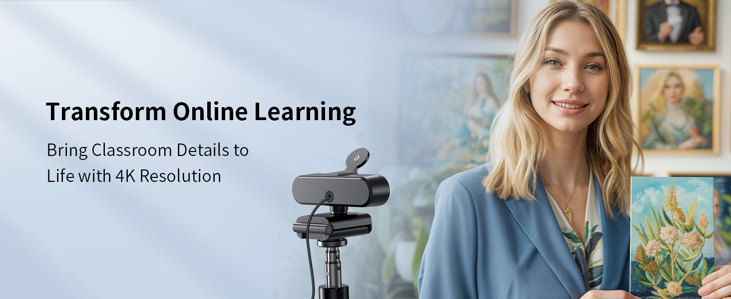 EMEET NOVA 4K Webcam for Online Learning