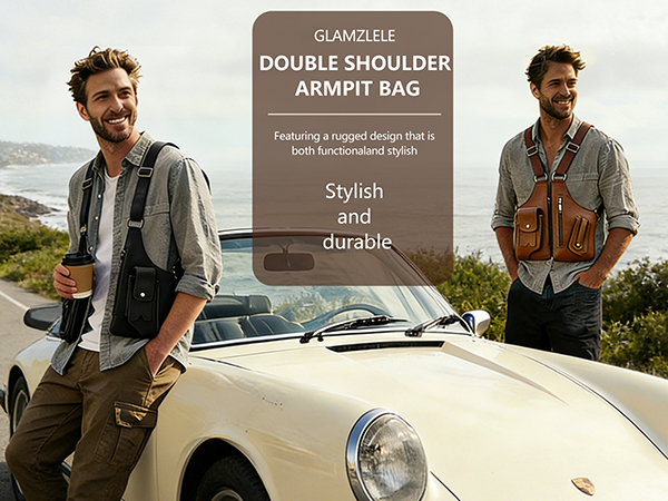 Double Shoulder Armpit Bag for Men
