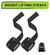 HANDBODE Weight Lifting Straps With Cuffed D Ring, Gym Wrist Straps for Men, Fit Cable Machine Wo...