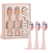 MySmile DY156 Electric Toothbrush Replacement Heads, 3 Packs (Pink)
