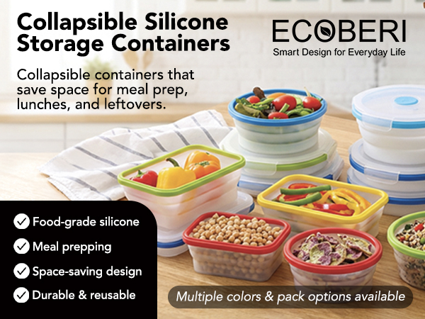 Collapsible Silicone Storage Containers