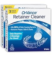 OrVance Retainer Cleaner Tablets (6 Month Supply) | Only 2 Cleanings Per Week Required | Removes ...