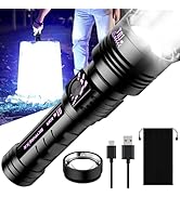 SKYFIRE Rechargeable Flashlights High Lumens: Super Bright LED Tactical Flashlight 3000lm Zoomabl...