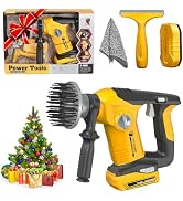 Kids Clean Car Wash Brush Toy - Power Toy Drill Brush with Realistic Sound & Light, Craper, Spong...