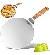 Pizza Lifter, KSENDALO 10" Pizza Peel with Wooden Handle, Stainless Pizza Spatula, Pizza Pie Cake...