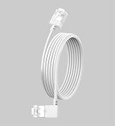 Dutevolns Slim Cat 6 Ethernet Cable 90° Left Angled 1.6 Feet, Ultra Thin & Flexible Rj45 LAN Cord...
