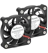 AmRunJe 2pcs 50mm x 10mm 3D Printer Fan 24 Volt Micro DC Box Fan CPU Cooler Cooling for Ender 3 S...