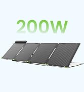GEYOTO S200 Portable Solar Panel 200W, 26% High Efficiency Bifacial Foldable Solar Charger with R...
