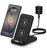 Wireless Charger Samsung Fast Charging Stand,15W Android Phone Charger Dock | Wireless Charging S...