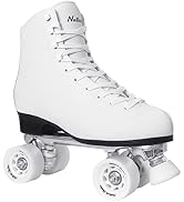 Nattork Roller Skates for Women, PU Leather High-top Quad Skates for Beginner, Indoor Outdoor 4 W...