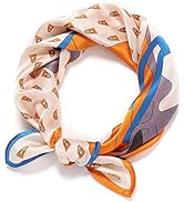 RIIQIICHY 100% Pure Mulberry Silk Scarf Head Scarf for Women Square Hair Wrapping Satin Scarves N...