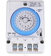24VAC/ DC Timer - Mechanical Time Control , Precise Timer Timing Mechan for Home Kitchen and Offi...