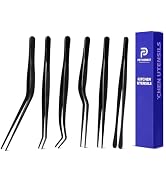 Kitchen Tweezer Tongs Set,6 Pcs Kitchen Tweezers,6.3" Cooking Tweezers Set,Stainless-Steel Food C...