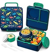 Fimibuke Bento Box for Kids Adult with Thermos, 3-4 Compartment 60OZ Toddler Lunch Box Container ...