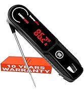 ThermoPro Lightning 1-Second Instant Read Meat Thermometer, Kitchen Food Thermometer with Auto Wa...