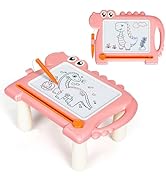Dinosaur Magnetic Doodle Board Table for Toddlers, Color Drawing & Writing Sketch Pad Educational...