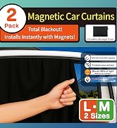 ResBamotix Magnetic Car Window Shades 2 Pack, 99% Blackout & UV Blocking, No Tool Magnetic Instal...