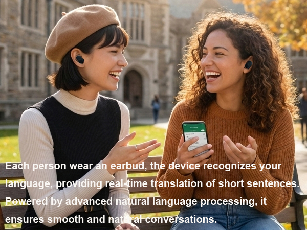 free talk translator earbuds