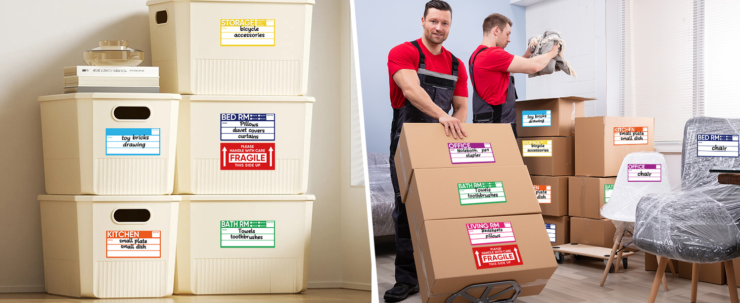 moving labels for boxes color coded