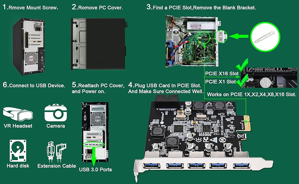 pcie usb 3.1 card usb expansion card usb 3.1 pcie usb 3.1 C card usb type a card