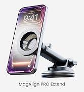 Bracketron MagAlign Pro Extend MagSafe Car Phone Holder for Dash Windshield | Extending telescopi...