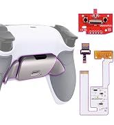 eXtremeRate Silver Real Metal Buttons RMB RISE V3 Remap Kit for PS5 Controller BDM-030 040 050, G...