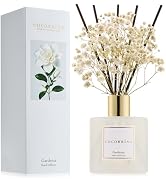 COCORRÍNA Reed Diffuser - Gardenia 6.7 Fl.oz Reed Diffuser Set with Sticks & Preserved Baby's Bre...