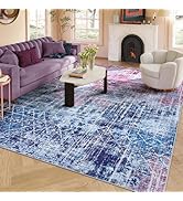 Abstract Washable 8x10 Area Rugs Large Rugs for Bedroom Girls,8 x 10 Colorful Rug for Living Room...