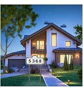 Solar House Number Sign, Solar Address Signs for Yard, Solar House Numbers for Outside Cold/Warm ...