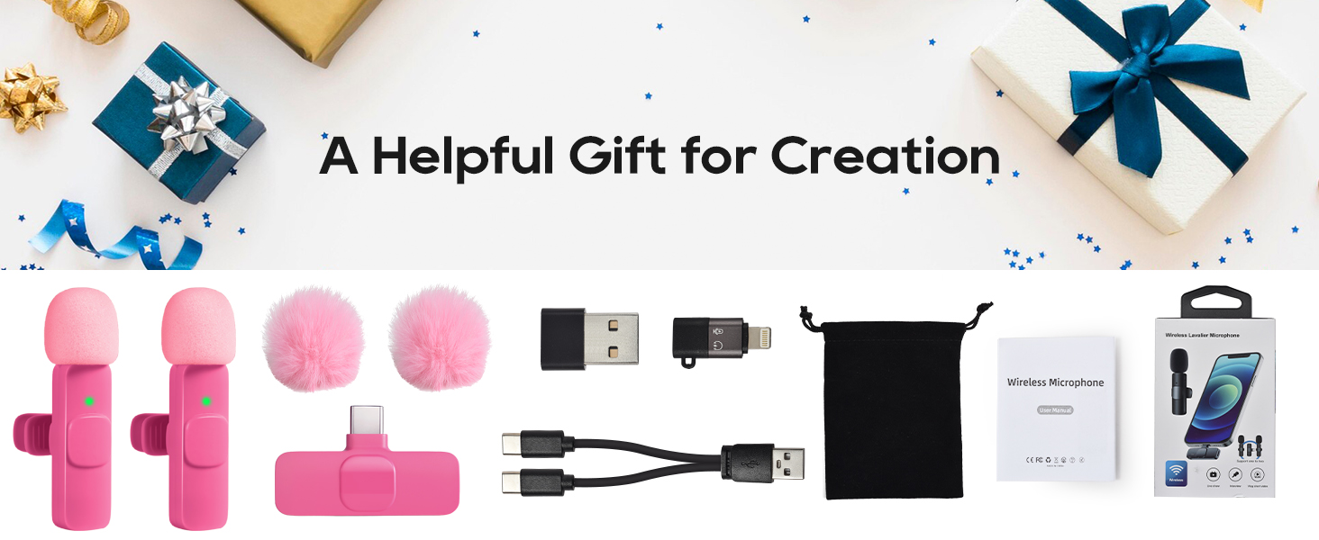 A Helpful Gift for Creation lav iphone mic phone mic with cloth storage bag