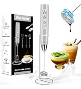 Colarlemo Milk Frother Handheld Rechargeable with Stand, Frother Wand Drink Mixer Electric Whisk ...