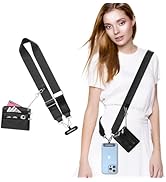 MoKo Universal Phone Lanyard, Clip and Go Strap Crossbody with Detachable Zipper Wallet Pouch, Ad...