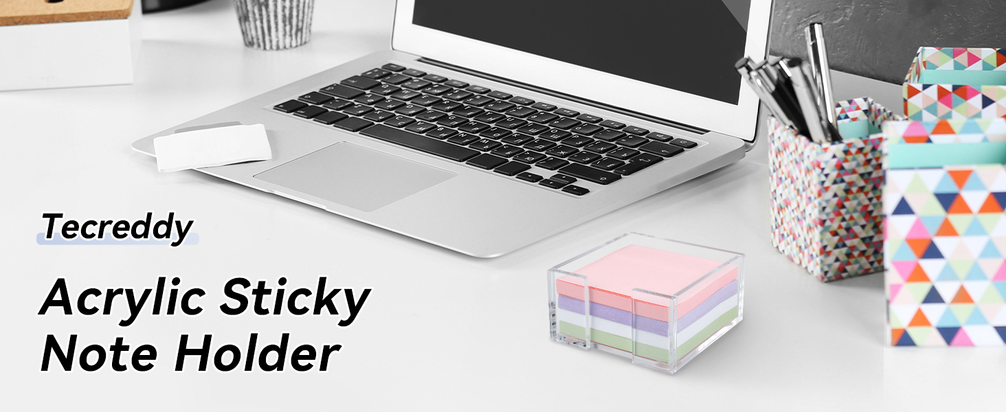 acrylic sticky note holder