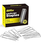 HongWay 6 Inch Galvanized Landscape Staples 360 Packs Garden Stakes, 11 Gauge Heavy-Duty Ground S...