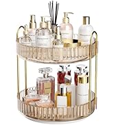 GTI 360° Rotating Makeup Organizer, 2 Tier Bathroom Counter Organizer,Large Capacity Perfume Cosm...