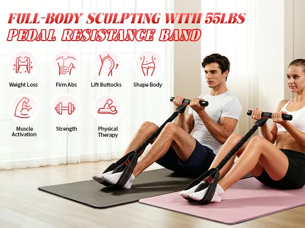 Pedal Resistance Bands with Handles