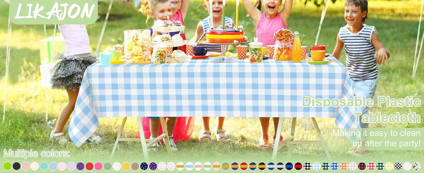 Plastic Table Cloths for Parties Disposable