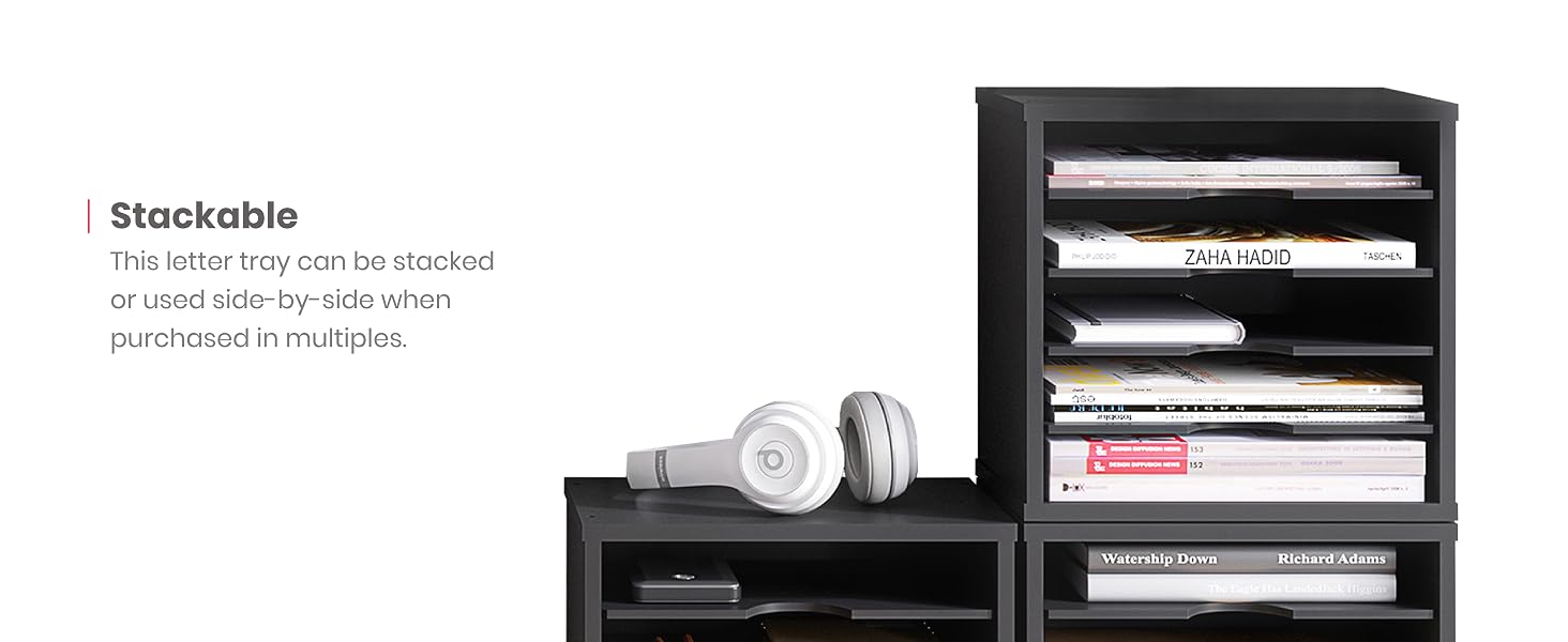 Paper Holder for Desk Black