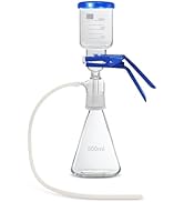 LVDALAB Lab Vacuum Filtration Distillation Apparatus, Borosilicate Glass Vacuum Filtration Assemb...
