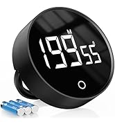 Exlliy Digital Kitchen Timer,Magnetic Visual Timer Large LED Display Positive Countdown Timer Adj...