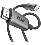 Acer USB C to HDMI Cable for Home Office 6.6FT (4K@60Hz), High-Speed Type C to HDMI 2.0 Braided C...