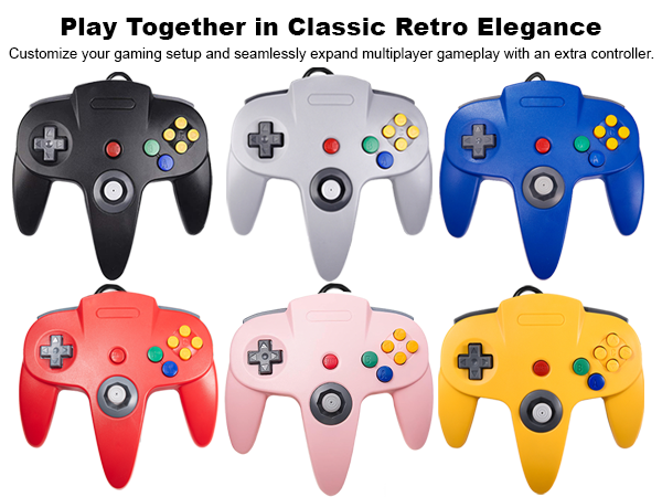 colorful N64 controller