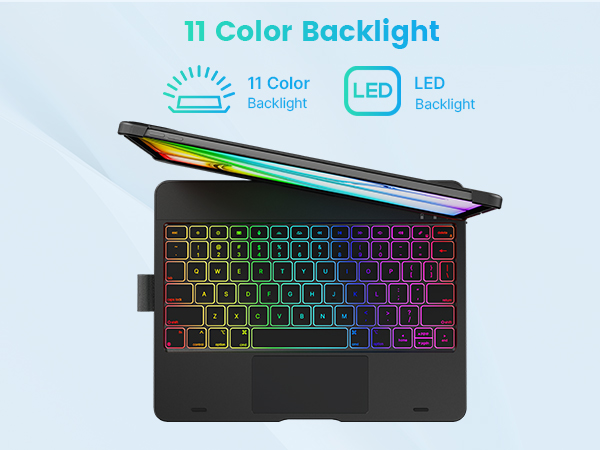 for ipad air 10.9 inch keyboard with backlight