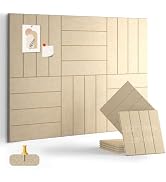 AkuDecor 1/2" Thick Cork Board for Office, 6 Pack Felt Wall Tiles -28"x18" with Safe Adhesive Tab...
