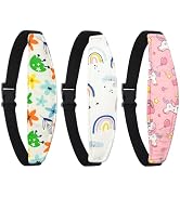 ZHOMA 3 Pcs Baby Head Support for Car Seat, Adjustable Band Strap for Stroller, Soft Neck Relief ...