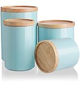 SWEEJAR Kitchen Canisters Ceramic Food Storage Jar Set, Stackable Containers with Airtight Seal W...