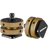 (2 Packs) Hot Shoe to 1/4 Adapter, Camera Hot Shoe Mount Adapter, Flash Shoe to 1/4"-20 Male Post...